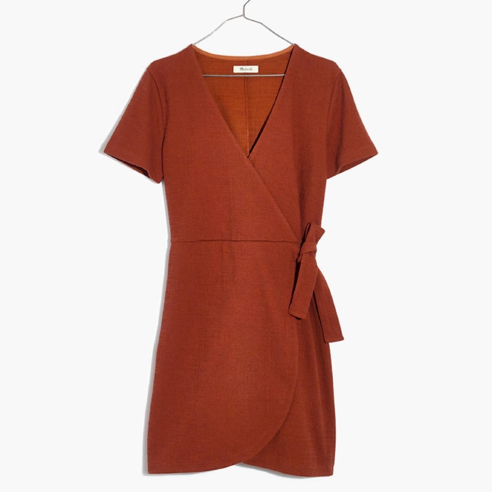Madewell texture and thread faux wrap dress